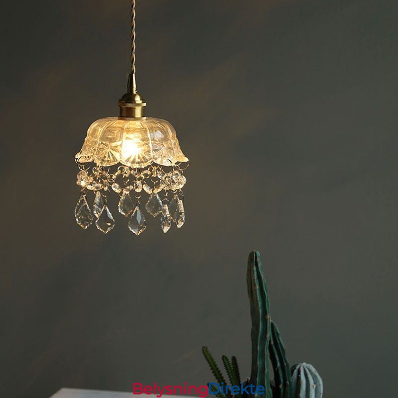 Elegant Glass Pendellampe Med Enkelt Hode, Mini-Pendellampe