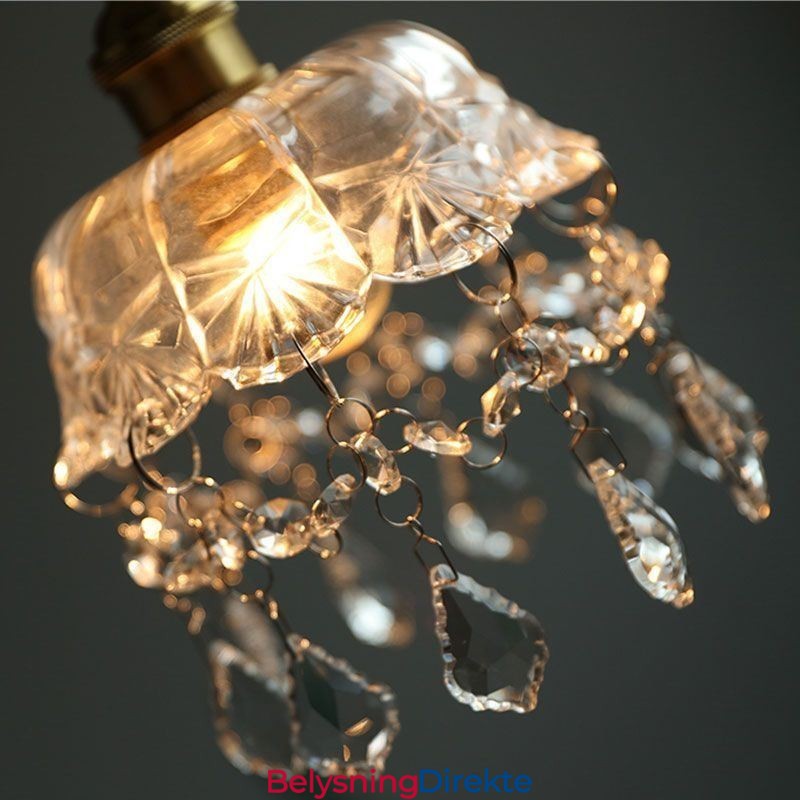 Elegant Glass Pendellampe Med Enkelt Hode, Mini-Pendellampe