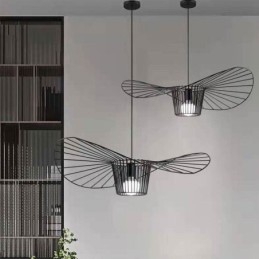 Jern Pendellampe Stråhattlampe 1 Lys
