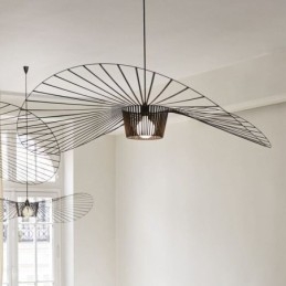Jern Pendellampe Stråhattlampe 1 Lys