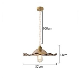 Lotusblad Glass Pendellampe Kreativ Dekorativ Lampe