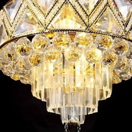 Tradisjonell Klassisk Krystallmaling Metalllysekrone