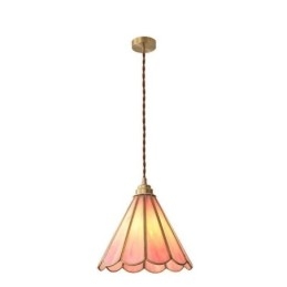 Japansk Stil Glass Pendellampe Retro Kronbladlampe