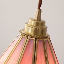 Japansk Stil Glass Pendellampe Retro Kronbladlampe