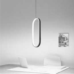 Oval Pendellampe I Akryl, Dekorativ Lampe
