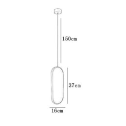 Oval Pendellampe I Akryl, Dekorativ Lampe