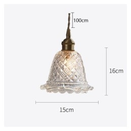 Moderne Blomsterglass Pendellampe Med 1 Lyspære Dekorativ Lampe