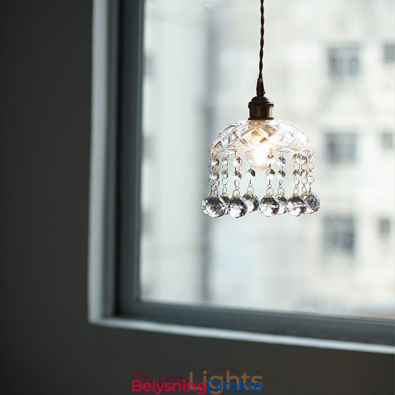 Moderne Mini Glass Pendellampe Med 1 Lyspære
