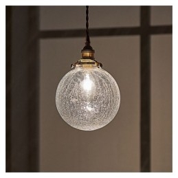 Moderne Pendellampe I Glass Med Knitrende Tak