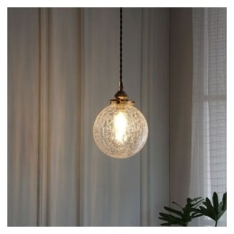 Moderne Pendellampe I Glass Med Knitrende Tak