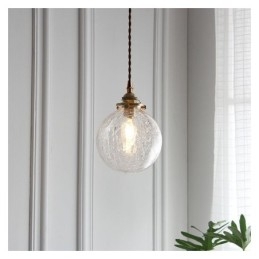 Moderne Pendellampe I Glass Med Knitrende Tak
