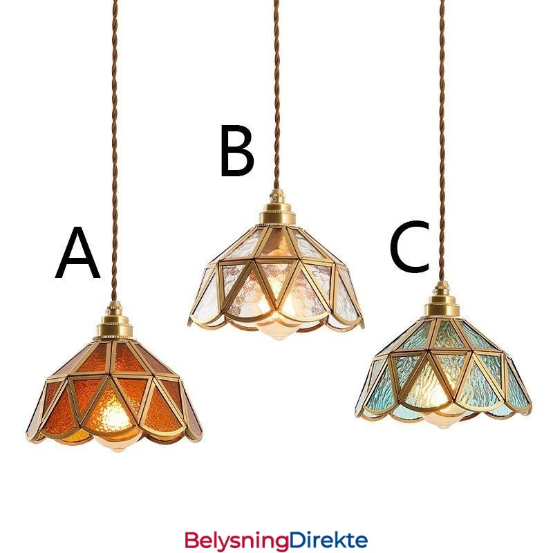 Retro Glass Pendellampe I Japansk Stil I Glass Taklampe
