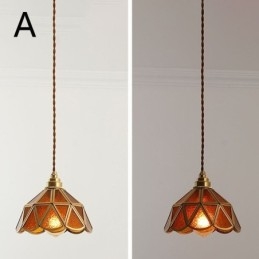Retro Glass Pendellampe I Japansk Stil I Glass Taklampe