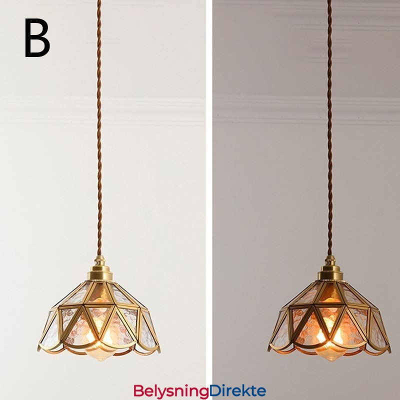 Retro Glass Pendellampe I Japansk Stil I Glass Taklampe