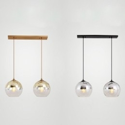 Kreativ Jern+Glass Kuleformet Anhengslampe Dekorativ Belysning