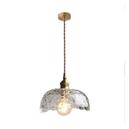 Uregelmessig Messingglass Pendellampe Hammer Glass Taklampe