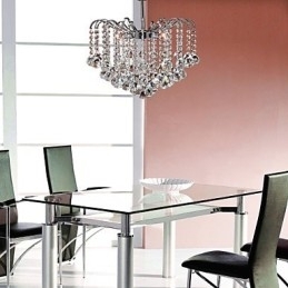 Moderne Samtidskrystallmaleri Metalllysekrone