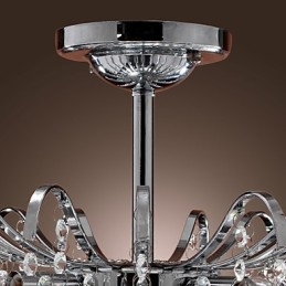 Moderne Samtidskrystallmaleri Metalllysekrone
