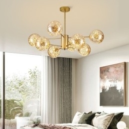 Magic Bean-Anhengslampe I Nordisk Stil, Gypsophila-Anhengslampe I Glasskule