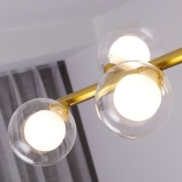 Lysekrone I Glasskule, Horisontal Type, Anhengslampe