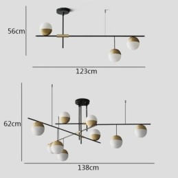 Glasskule Lysekrone Taklampe