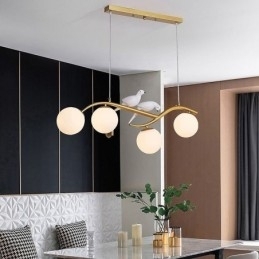 Moderne Minimalistisk Grenpendellampe Med 4 Lamper