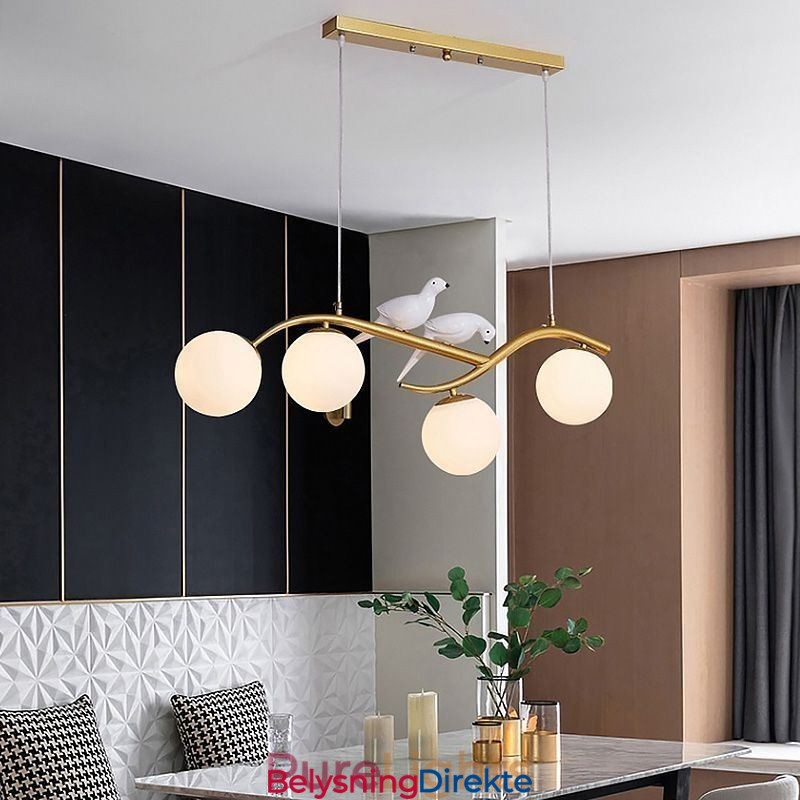 Moderne Minimalistisk Grenpendellampe Med 4 Lamper