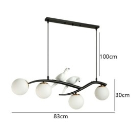 Moderne Minimalistisk Grenpendellampe Med 4 Lamper