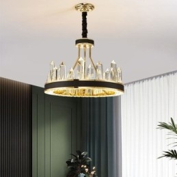Moderne Krystall Pendellampe Sirkel Krystall Taklampe