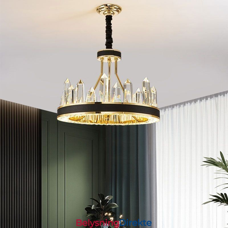 Moderne Krystall Pendellampe Sirkel Krystall Taklampe