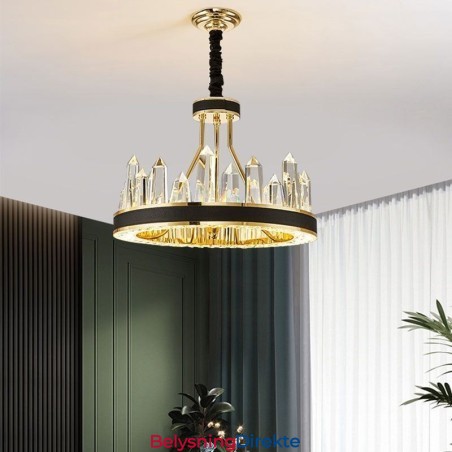 Moderne Krystall Pendellampe Sirkel Krystall Taklampe