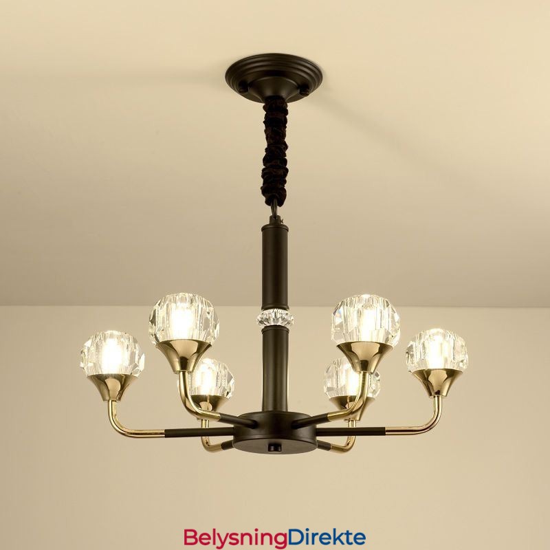 Moderne Krystallanhengslampe Elegant Krystalllysekrone