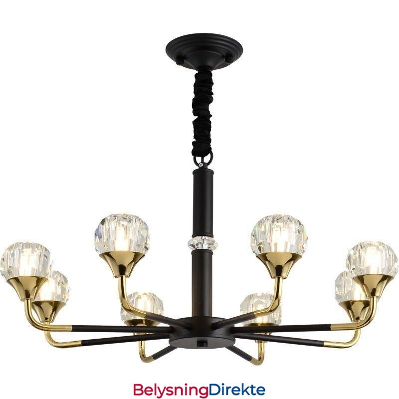 Moderne Krystallanhengslampe Elegant Krystalllysekrone