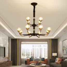 Moderne Krystallanhengslampe Elegant Krystalllysekrone