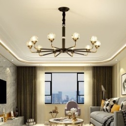 Moderne Krystallanhengslampe Elegant Krystalllysekrone