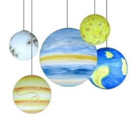 Nordisk Planetdesign Pendellampe Unik Lysekrone Med Solsystemplaneter