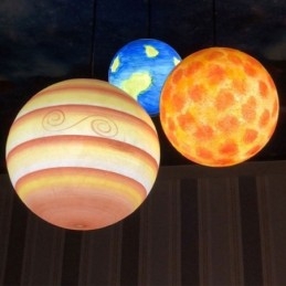Nordisk Planetdesign Pendellampe Unik Lysekrone Med Solsystemplaneter