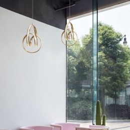 Moderne Minimalistisk Pendellampe Unik Sirkulær Vrilampeøy