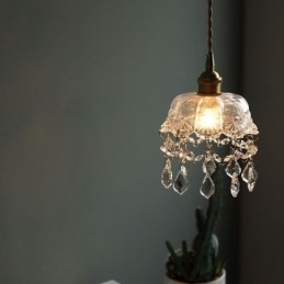 Elegant Glass Pendellampe Med Enkelt Hode, Mini-Pendellampe