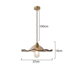 Lotusblad Glass Pendellampe Kreativ Dekorativ Lampe
