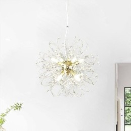 Løvetann Krystall Pendellampe Elegant Lysekrone