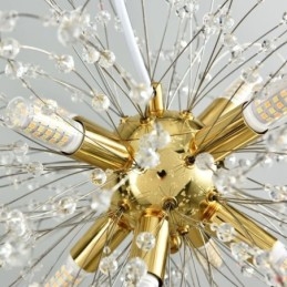 Løvetann Krystall Pendellampe Elegant Lysekrone