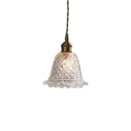 Moderne Blomsterglass Pendellampe Med 1 Lyspære Dekorativ Lampe