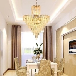 Moderne Elegant Krystall Anhengslampe Konisk Lysekrone