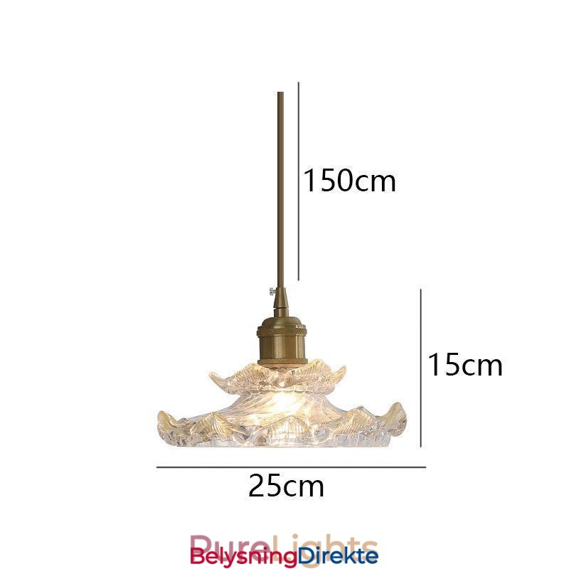 Japansk Stil Glass Pendellampe Lotus Glass Pendellampe