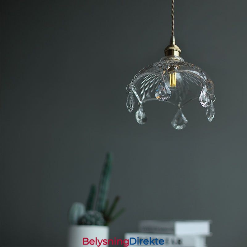 Moderne Minimalistisk Glass Pendellampe Med Én Lyskilde