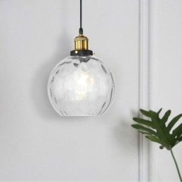 Moderne Glassanhengslampe Rund Glassanhengslampe Med Vannmønster