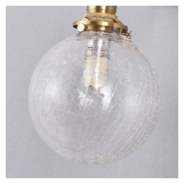 Moderne Pendellampe I Glass Med Knitrende Tak