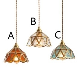 Retro Glass Pendellampe I Japansk Stil I Glass Taklampe