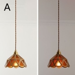 Retro Glass Pendellampe I Japansk Stil I Glass Taklampe